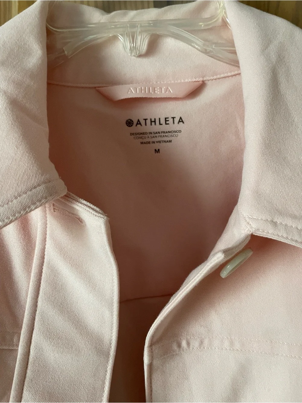 Athleta Skyline Chore Jacket, Pink Sand, Medium, NWT - Picture 4 of 7